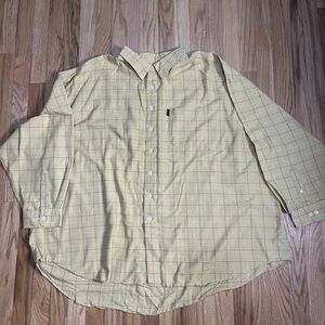 Izod Yellow Checkered Men's Shirt size 4x
